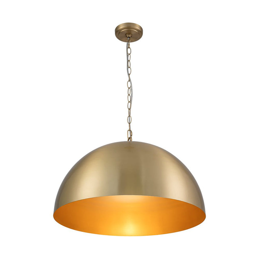 Farmhouze Light - Glam Luxury Gold Oversized Metal Dome Pendant Light - Pendant - 15 in - 