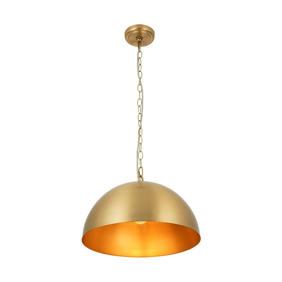 Farmhouze Light - Glam Luxury Gold Oversized Metal Dome Pendant Light - Pendant - 15 in - 