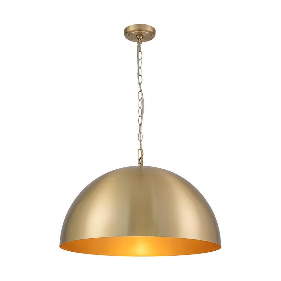 Farmhouze Light - Glam Luxury Gold Oversized Metal Dome Pendant Light - Pendant - 15 in - 