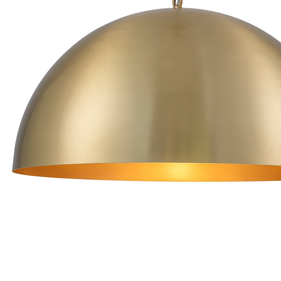 Farmhouze Light - Glam Luxury Gold Oversized Metal Dome Pendant Light - Pendant - 15 in - 