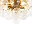 Load image into Gallery viewer, Farmhouze Light - Glam Tiered Swirled Glass Globe Bubble Semi Flush Mount - Ceiling Light - Brass - 
