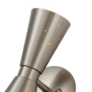 Farmhouze Light - Gleaming Dual Cone Wall Sconce Ambient Light - Wall Sconce - Nickel - 