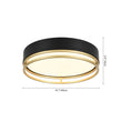 Load image into Gallery viewer, Farmhouze Light-Gold Ring Accent Black Round Dimmable LED Ceiling Light-Ceiling Light-15.7 in-
