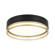 Load image into Gallery viewer, Farmhouze Light-Gold Ring Accent Black Round Dimmable LED Ceiling Light-Ceiling Light-15.7 in-
