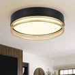 Load image into Gallery viewer, Farmhouze Light-Gold Ring Accent Black Round Dimmable LED Ceiling Light-Ceiling Light-15.7 in-
