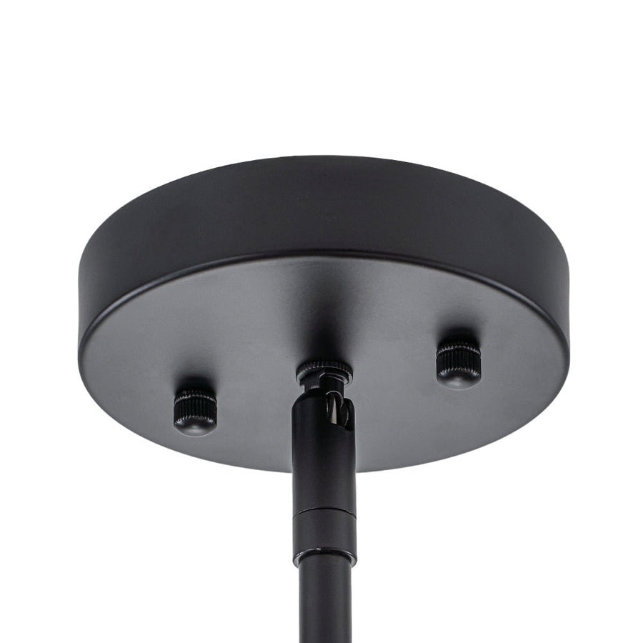 Farmhouze Light - Grudual Blue Glass Globe Linear Sputnik Island Chandelier - Chandelier - Black - 