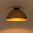 Load image into Gallery viewer, Farmhouze Light-Industrial 1-Light Black Gold Dome Flush Mount Ceiling Light-Ceiling Light-15.7 in/Gold-
