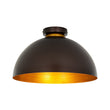 Load image into Gallery viewer, Farmhouze Light-Industrial 1-Light Black Gold Dome Flush Mount Ceiling Light-Ceiling Light-Oil-Rubbed Bronze-
