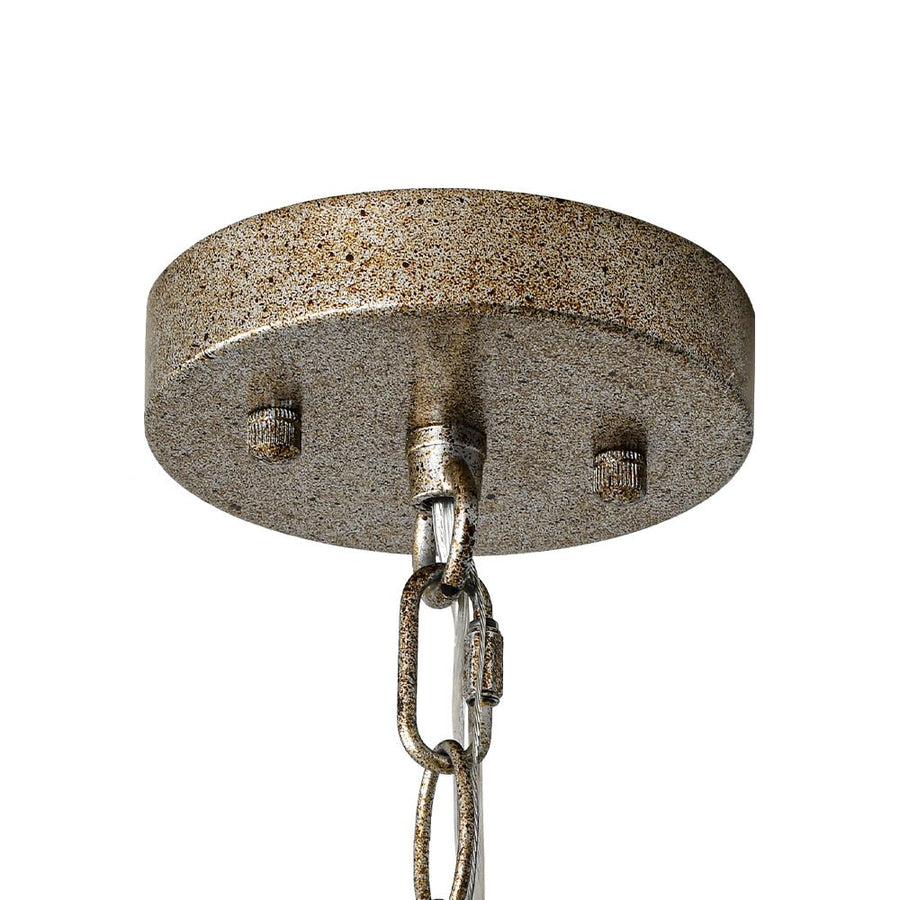 Farmhouze Light - Industrial 1 - Light Distressed Silver Iron Flat Cone Kitchen Pendant - Pendant - 13.8 in - 