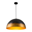 Load image into Gallery viewer, Farmhouze Light - Industrial Aged Black Gold Oversized Metal Dome Pendant - Chandelier - 23.6 in - 
