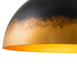 Load image into Gallery viewer, Farmhouze Light - Industrial Aged Black Gold Oversized Metal Dome Pendant - Chandelier - 23.6 in - 
