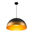Load image into Gallery viewer, Farmhouze Light - Industrial Aged Black Gold Oversized Metal Dome Pendant - Chandelier - 23.6 in - 
