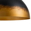 Load image into Gallery viewer, Farmhouze Light - Industrial Aged Black Gold Oversized Metal Dome Pendant - Chandelier - 23.6 in - 
