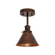 Load image into Gallery viewer, Farmhouze Light - Industrial Antique Copper Adjustable Cone Semi Flush Wall Sconce - Ceiling Light - 2 Packs - 

