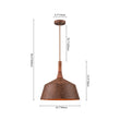 Load image into Gallery viewer, Farmhouze Light-Industrial Antique Red Copper Patina 1-Light Bell Iron Pendant-Chandelier-15.7 in-
