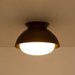 Load image into Gallery viewer, Farmhouze Light-Industrial Black Metal White Glass Dome Ceiling Light-Ceiling Light-9 in-

