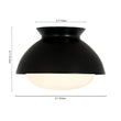 Load image into Gallery viewer, Farmhouze Light-Industrial Black Metal White Glass Dome Ceiling Light-Ceiling Light-9 in-
