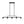 Load image into Gallery viewer, Farmhouze Light - Industrial Black Seeded Glass Linear Island Pendant / Semi Flush - Chandelier - Black - 
