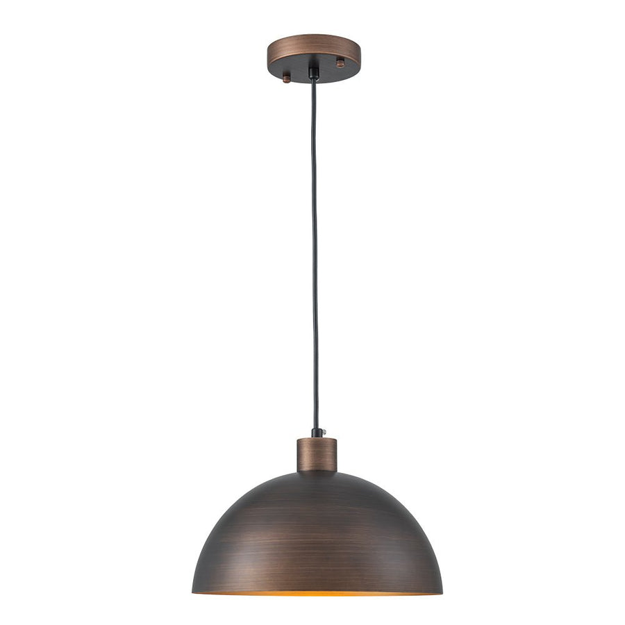 Farmhouze Light - Industrial Farmhouse Single Metal Dome Pendant Light - Chandelier - 11.8 inches - 