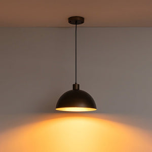 Farmhouze Light - Industrial Farmhouse Single Metal Dome Pendant Light - Chandelier - 11.8 inches - 