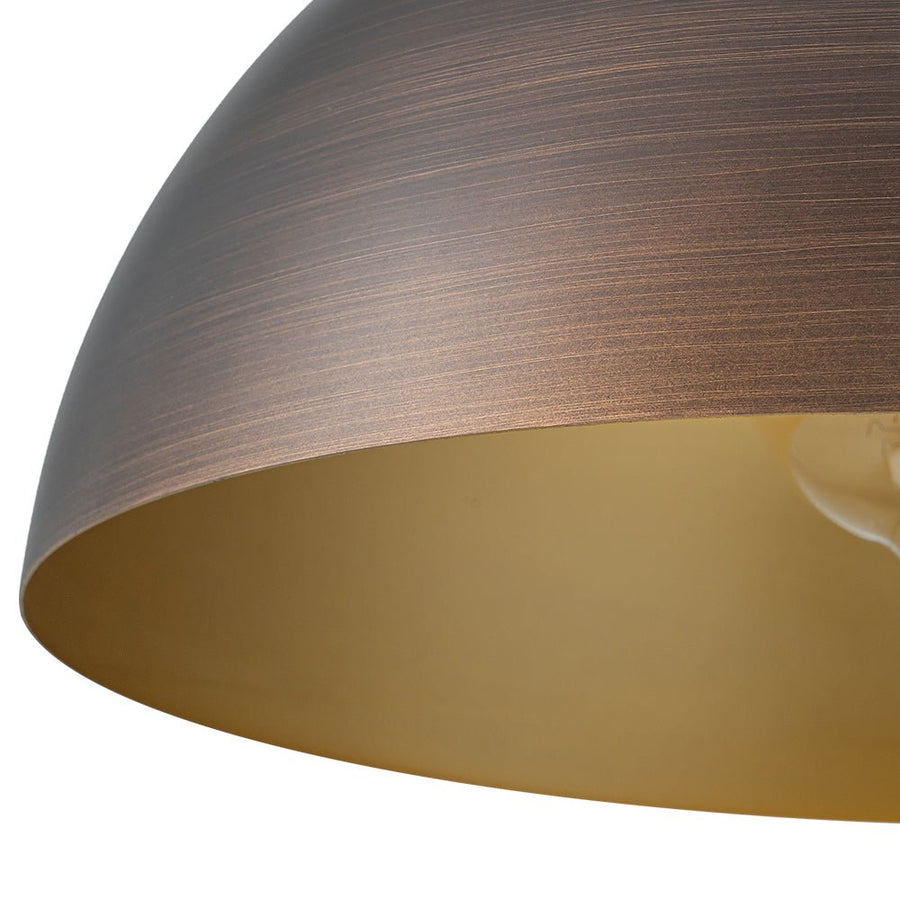 Farmhouze Light - Industrial Farmhouse Single Metal Dome Pendant Light - Chandelier - 11.8 inches - 
