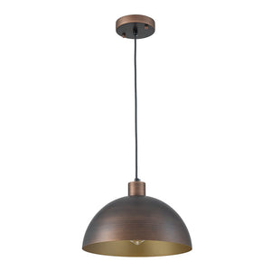 Farmhouze Light - Industrial Farmhouse Single Metal Dome Pendant Light - Chandelier - 11.8 inches - 