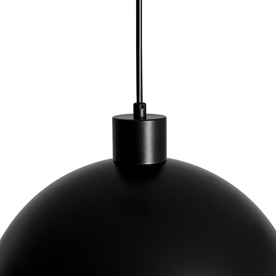 Farmhouze Light - Industrial Farmhouse Single Metal Dome Pendant Light - Chandelier - Black - 