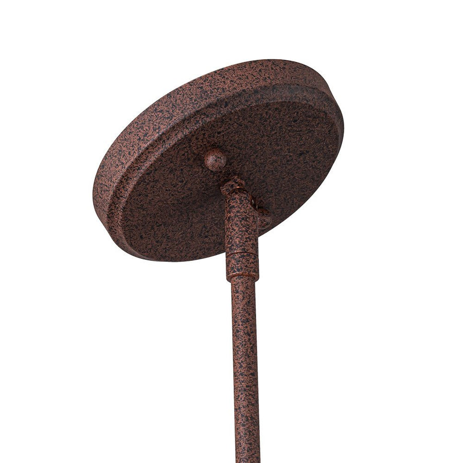 Farmhouze Light - Industrial Kitchen Linear Pot Lid Island Pendant Light - Chandelier - Red Rusty - 