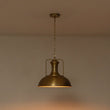 Load image into Gallery viewer, Farmhouze Light - Industrial Single Dome Pendant Light - Pendant - Brass - 
