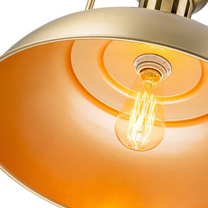 Farmhouze Light - Industrial Single Dome Pendant Light - Pendant - Brass - 