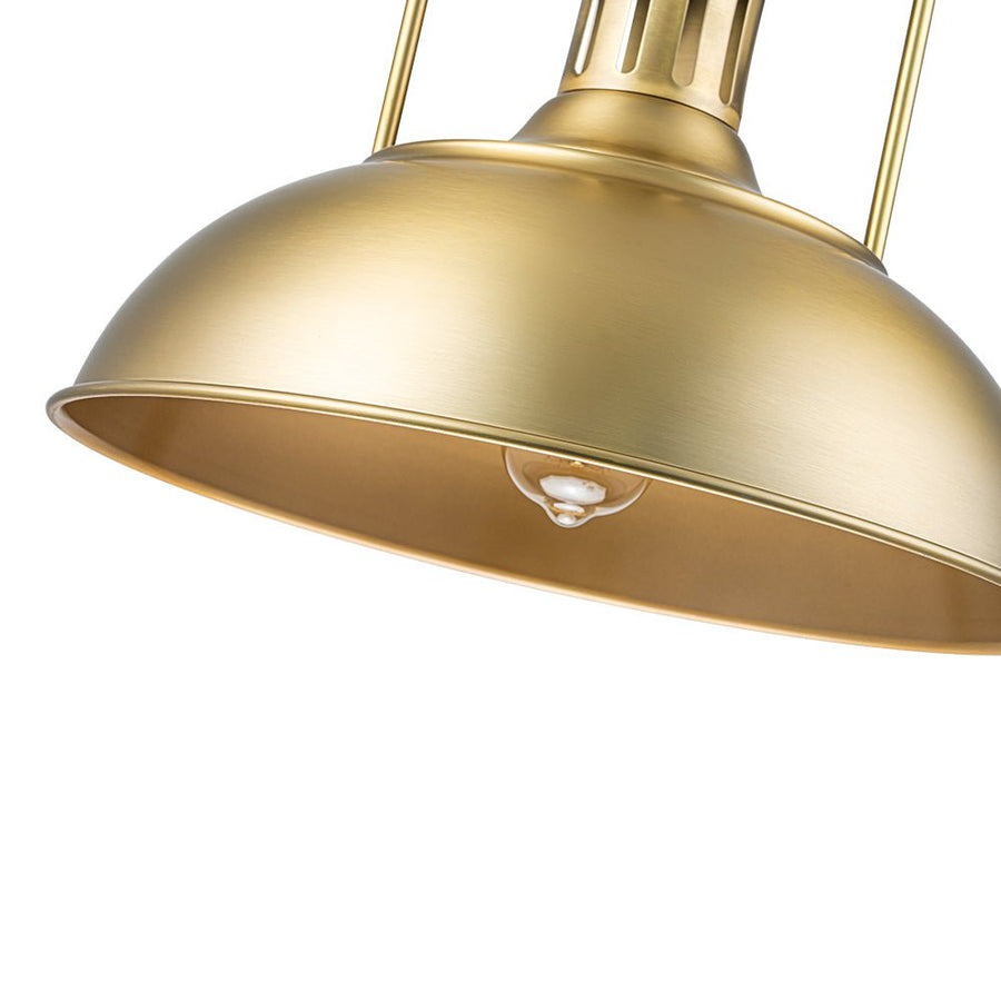 Farmhouze Light - Industrial Single Dome Pendant Light - Pendant - Brass - 