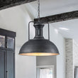 Load image into Gallery viewer, Farmhouze Light-Industrial Single Dome Pendant Light-Pendant-Brushed Antique Silver-
