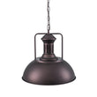Load image into Gallery viewer, Farmhouze Light-Industrial Single Dome Pendant Light-Pendant-Oil Rubbed Bronze-
