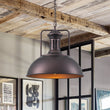 Load image into Gallery viewer, Farmhouze Light-Industrial Single Dome Pendant Light-Pendant-Oil Rubbed Bronze-
