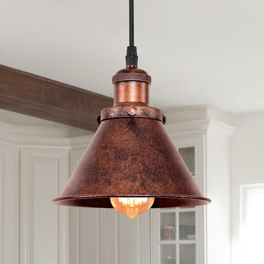 Farmhouze Light - Industrial Vintage Antique Metal Copper Pendant Light - Pendant - 2 Packs - 