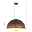 Load image into Gallery viewer, Farmhouze Light - Industrial Weathered Bronze Style Oversized Metal Dome Pendant - Chandelier - 23.6 in - 
