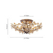 Load image into Gallery viewer, Farmhouze Light-Italy 5-Light Round Champagne Crystal Flower Semi Flush-Ceiling Light-Oil Rubbed Bronze-
