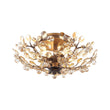 Load image into Gallery viewer, Farmhouze Light-Italy 5-Light Round Champagne Crystal Flower Semi Flush-Ceiling Light-Oil Rubbed Bronze-
