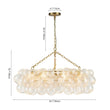 Load image into Gallery viewer, Farmhouze Light - Kitchen Dining Swirled Glass Bubble Round Chandelier - Chandelier - 32in - 
