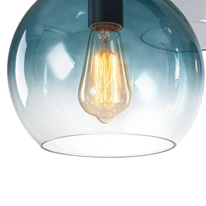 Farmhouze Light - Lake House Gradient Blue Glass Bubble Linear Island Chandelier - Chandelier - Blue - 