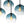 Load image into Gallery viewer, Farmhouze Light - Lake House Gradient Blue Glass Bubble Linear Island Chandelier - Chandelier - Blue - 
