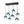 Load image into Gallery viewer, Farmhouze Light - Lake House Gradient Blue Glass Bubble Linear Island Chandelier - Chandelier - Blue - 
