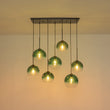 Load image into Gallery viewer, Farmhouze Light-Lake House Green Glass Globe Bubble Linear Island Pendant-Chandelier-Green-
