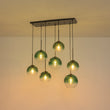 Load image into Gallery viewer, Farmhouze Light-Lake House Green Glass Globe Bubble Linear Island Pendant-Chandelier-Green-
