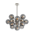 Load image into Gallery viewer, Farmhouze Light - Luxe Cluster Smoked Glass Globe Sphere Bubble Chandelier - Chandelier - Brass - 

