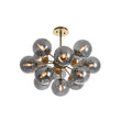 Load image into Gallery viewer, Farmhouze Light - Luxe Cluster Smoked Glass Globe Sphere Bubble Chandelier - Chandelier - Brass - 
