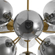 Load image into Gallery viewer, Farmhouze Light - Luxe Cluster Smoked Glass Globe Sphere Bubble Chandelier - Chandelier - Brass - 
