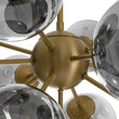 Load image into Gallery viewer, Farmhouze Light - Luxe Cluster Smoked Glass Globe Sphere Bubble Chandelier - Chandelier - Brass - 
