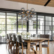 Load image into Gallery viewer, Farmhouze Light - Luxe Cluster Smoked Glass Globe Sphere Bubble Chandelier - Chandelier - Brass - 
