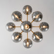 Load image into Gallery viewer, Farmhouze Light - Luxe Cluster Smoked Glass Globe Sphere Bubble Chandelier - Chandelier - Brass - 
